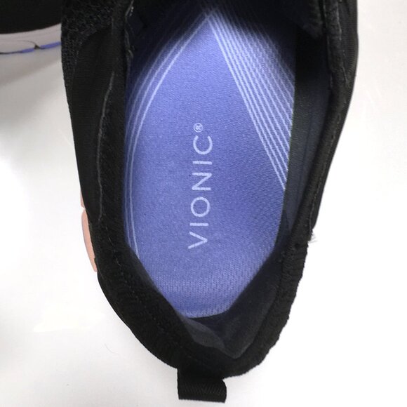 Vionic Endure Lace Up Sneakers Womens Size 11 Black Knit - Picture 9 of 9